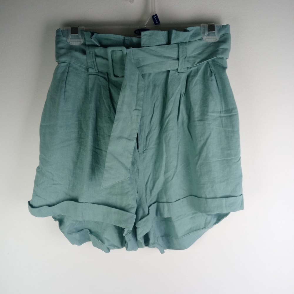 Urban Outfitters Paperbag Waist Linen Blend Shorts Size M